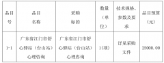 广东省江门市舒心驿站（台山站）心理咨询项目招标公告